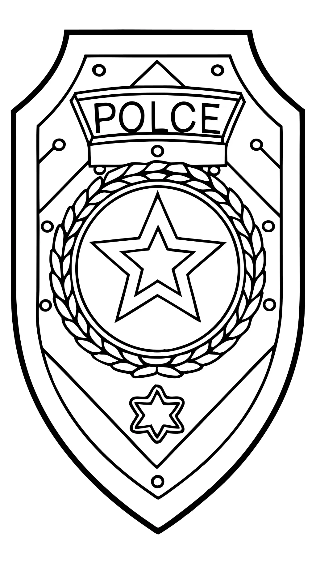 Página para colorear Insignia de policía